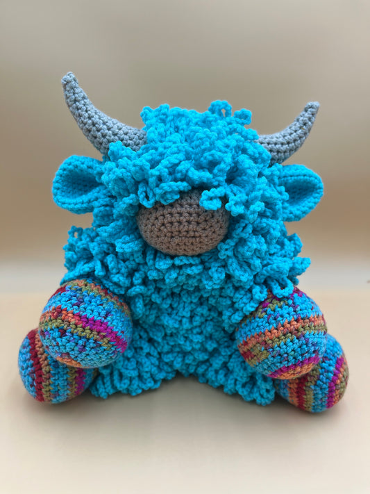 Turquoise Highland Cow